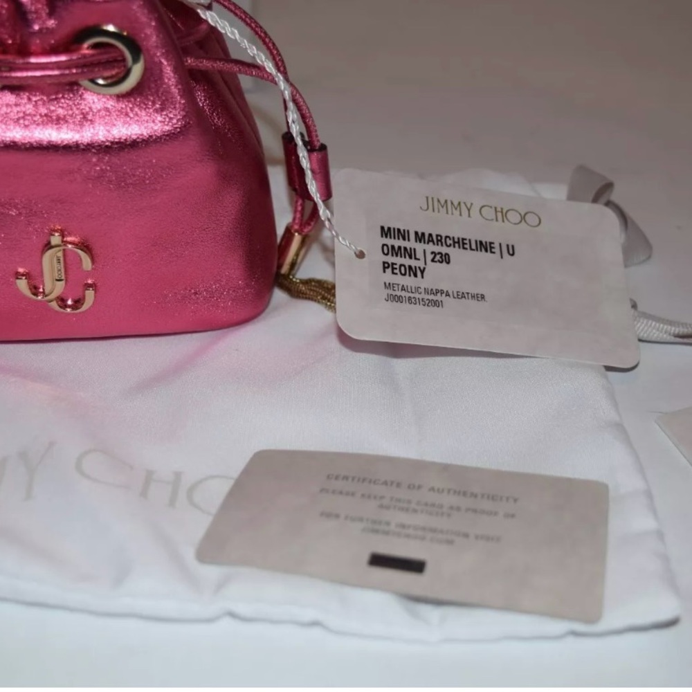 Jimmy Choo Mini Bag pink peony Marchaline mint condition with tags crossbody - Picture 7 of 16